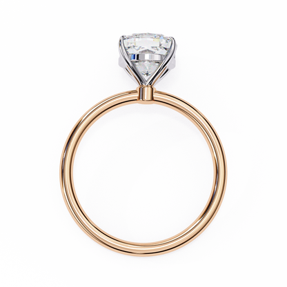 Cushion Rise – Lab Diamond Solitaire Ring in 14K Gold