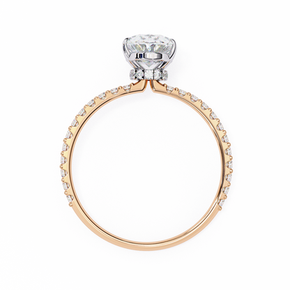 Oval Parallel – Lab Diamond Ring with Dual Shank in 14K Gold