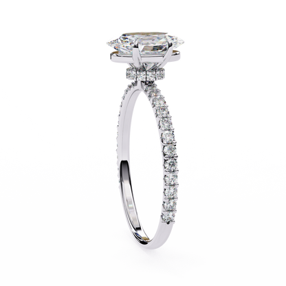 Oval Parallel – Lab Diamond Ring with Dual Shank in 14K Gold