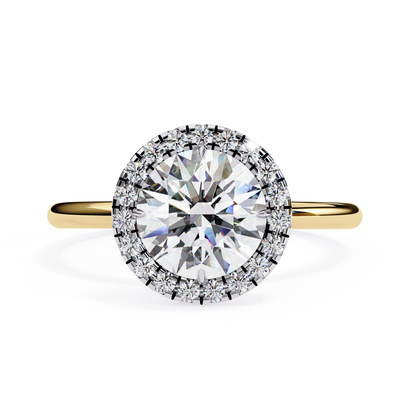 Eclipse Band – Round Lab Diamond Tapered Shank Ring in 14K Gold