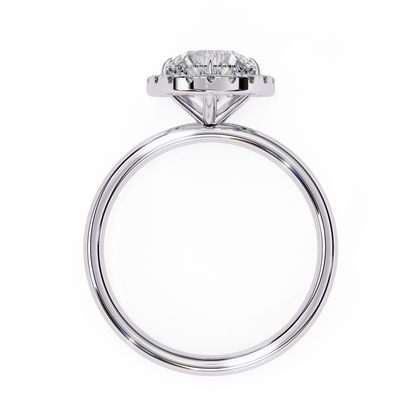 Eclipse Band – Round Lab Diamond Tapered Shank Ring in 14K Gold