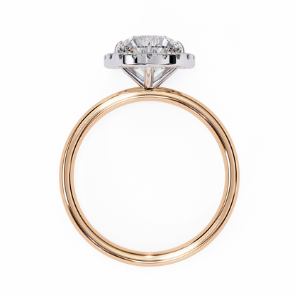Eclipse Band – Round Lab Diamond Tapered Shank Ring in 14K Gold