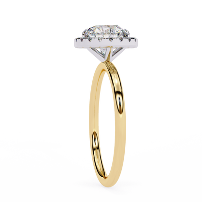 Eclipse Band – Round Lab Diamond Tapered Shank Ring in 14K Gold