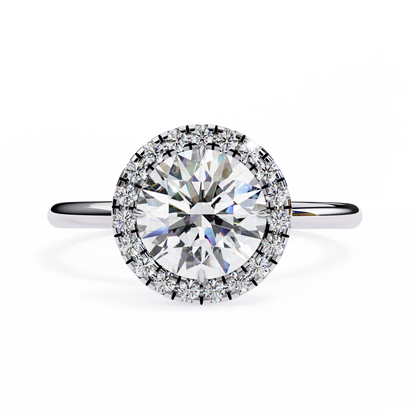 Eclipse Band – Round Lab Diamond Tapered Shank Ring in 14K Gold