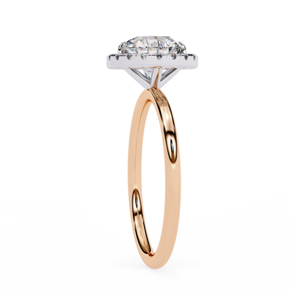 Eclipse Band – Round Lab Diamond Tapered Shank Ring in 14K Gold