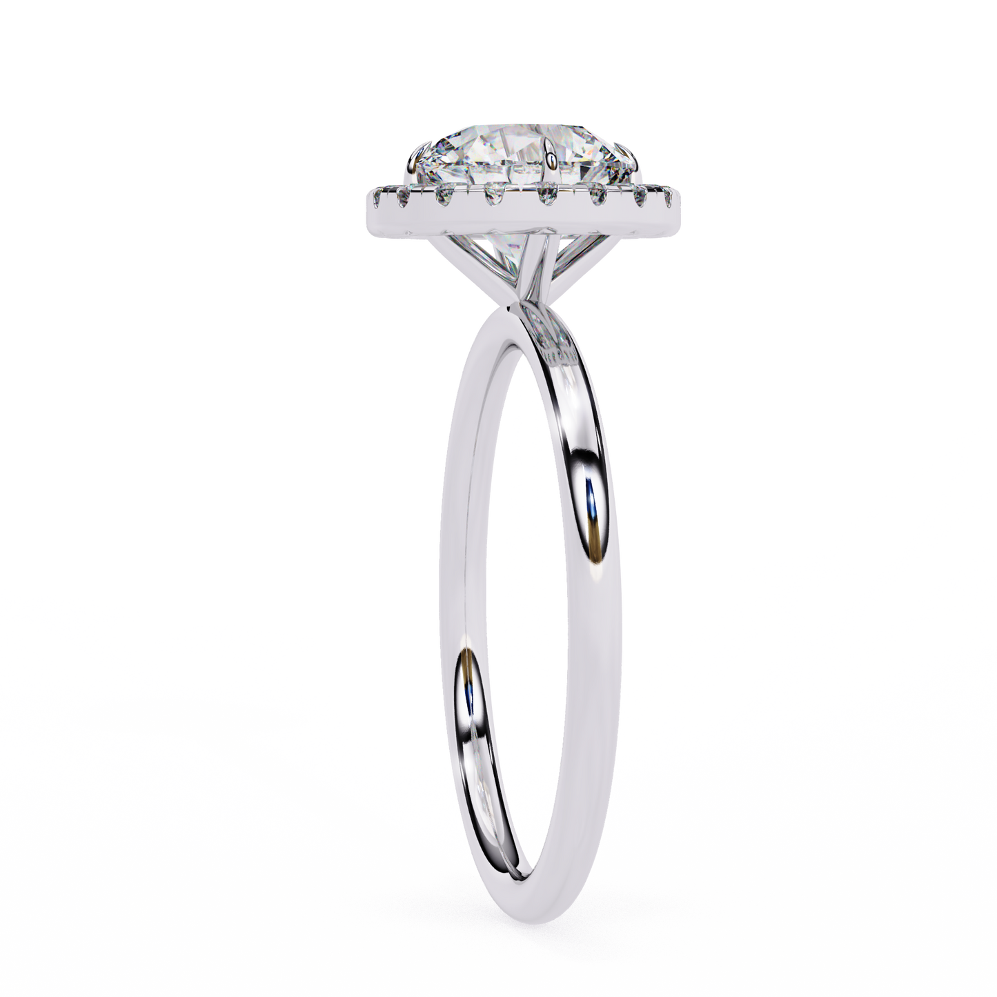 Eclipse Band – Round Lab Diamond Tapered Shank Ring in 14K Gold