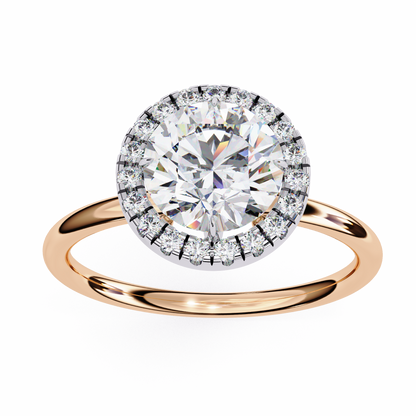 Eclipse Band – Round Lab Diamond Tapered Shank Ring in 14K Gold