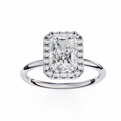 Radiant Duality – Lab Diamond Ring in 14K Gold