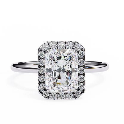 Radiant Duality – Lab Diamond Ring in 14K Gold