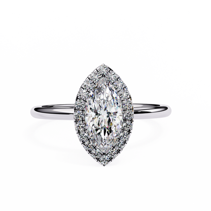 Marquise Arch – Lab Diamond Open Band Ring in 14K Gold
