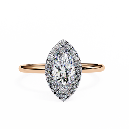Marquise Arch – Lab Diamond Open Band Ring in 14K Gold
