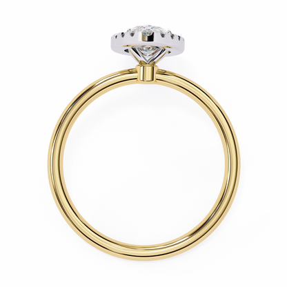 Marquise Arch – Lab Diamond Open Band Ring in 14K Gold