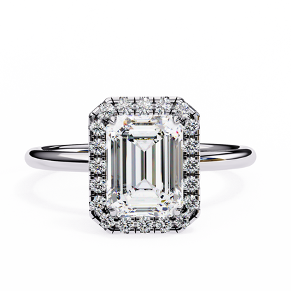 Emerald Flow – Lab Diamond Ring with in 14K Gold