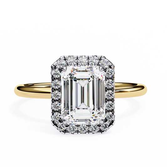 Emerald Flow – Lab Diamond Ring with in 14K Gold