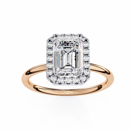 Emerald Flow – Lab Diamond Ring with in 14K Gold