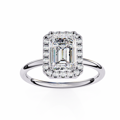Emerald Flow – Lab Diamond Ring with in 14K Gold