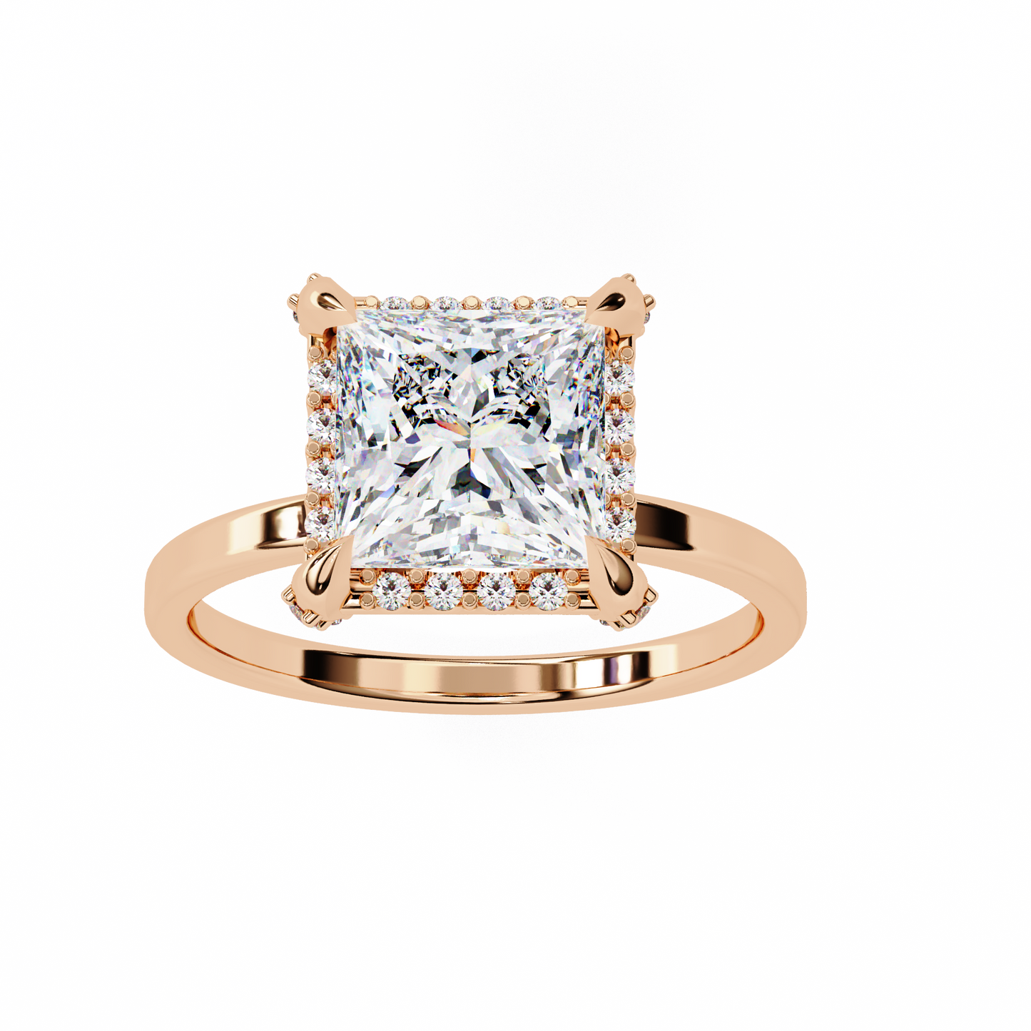 Princess Weave – Lab Diamond Ring in 14K Gold