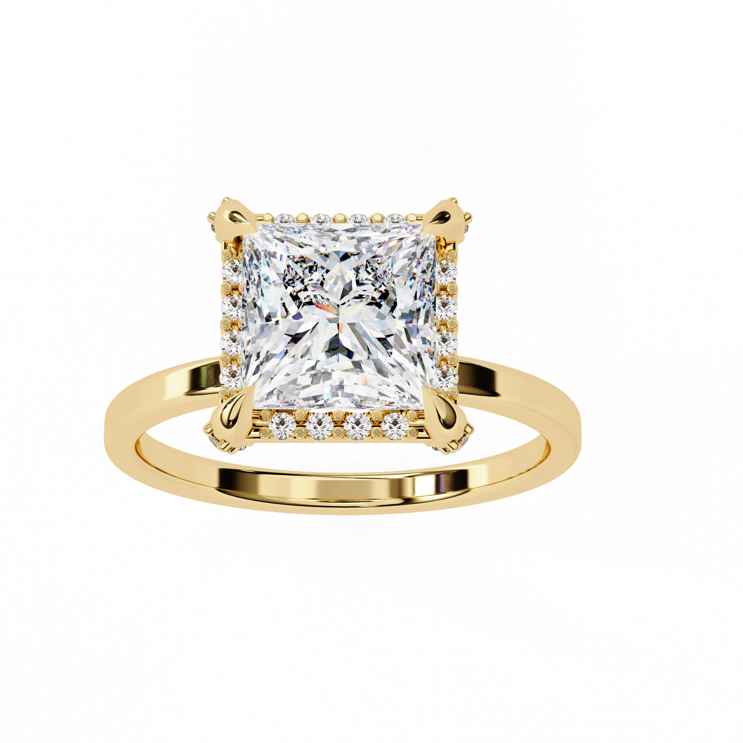 Princess Weave – Lab Diamond Ring in 14K Gold