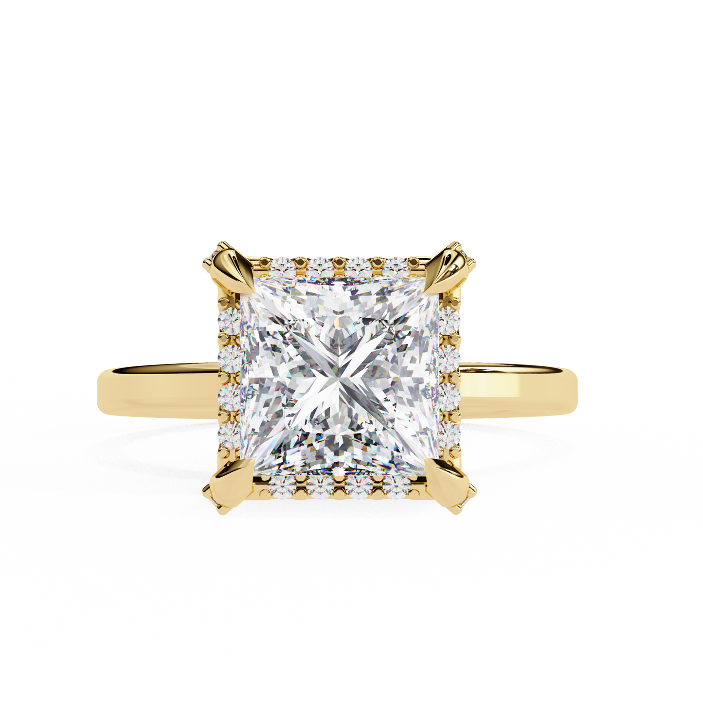 Princess Weave – Lab Diamond Ring in 14K Gold