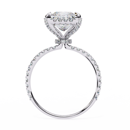 Princess Row – Lab Diamond Ring with Tapered Channel in 14K Gold