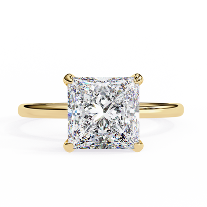 Crown Channel – Princess & Round Lab Diamond Band in 14K Gold