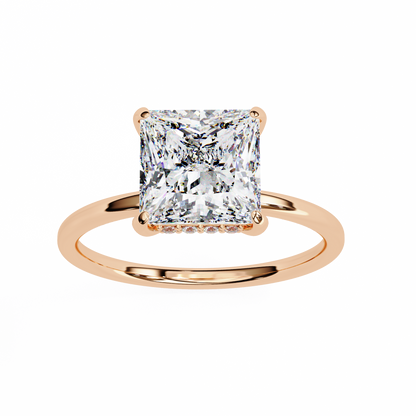 Crown Channel – Princess & Round Lab Diamond Band in 14K Gold