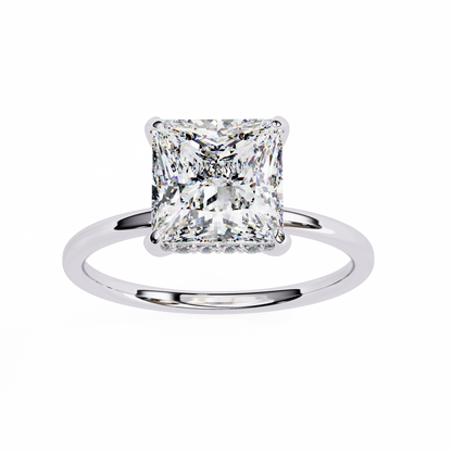Crown Channel – Princess & Round Lab Diamond Band in 14K Gold