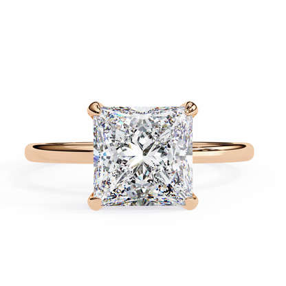 Crown Channel – Princess & Round Lab Diamond Band in 14K Gold