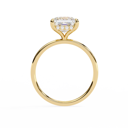 Crown Channel – Princess & Round Lab Diamond Band in 14K Gold