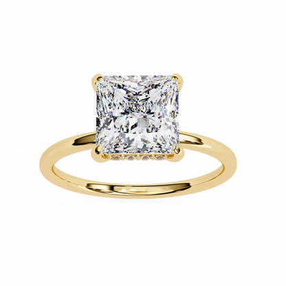 Crown Channel – Princess & Round Lab Diamond Band in 14K Gold