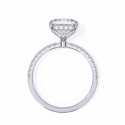 Geometric Taper – Princess & Round Lab Diamond Band in 14K Gold