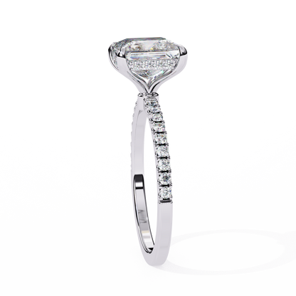 Geometric Taper – Princess & Round Lab Diamond Band in 14K Gold