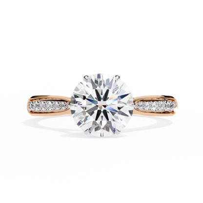 Round Array – Lab Diamond Domed Pavé Band in 14K Gold