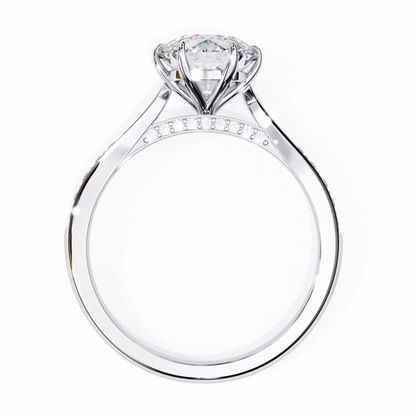 Round Array – Lab Diamond Domed Pavé Band in 14K Gold