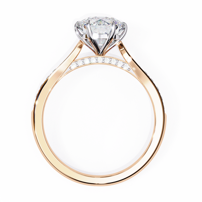 Round Array – Lab Diamond Domed Pavé Band in 14K Gold