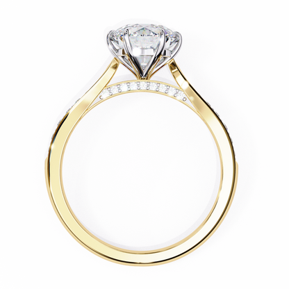Round Array – Lab Diamond Domed Pavé Band in 14K Gold
