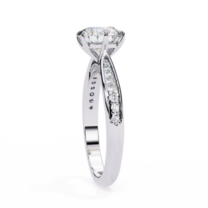 Round Array – Lab Diamond Domed Pavé Band in 14K Gold