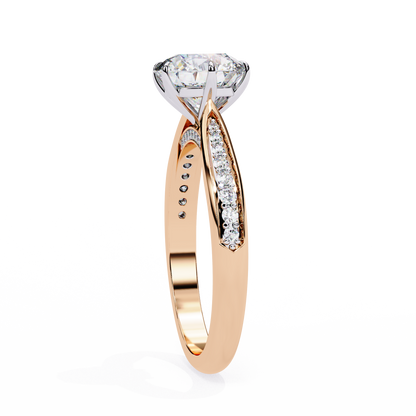 Round Array – Lab Diamond Domed Pavé Band in 14K Gold