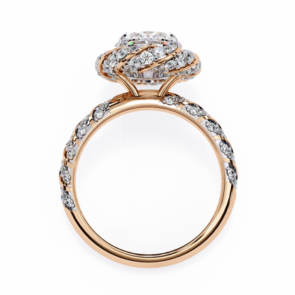 Oval Array – Lab Diamond Statement Band in 14K Gold