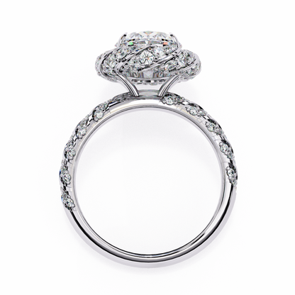 Oval Array – Lab Diamond Statement Band in 14K Gold