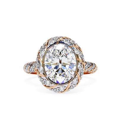 Oval Array – Lab Diamond Statement Band in 14K Gold