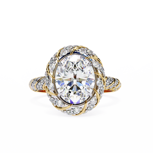 Oval Array – Diamond Statement Band in 14K Gold
