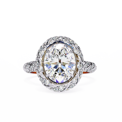 Oval Array – Lab Diamond Statement Band in 14K Gold