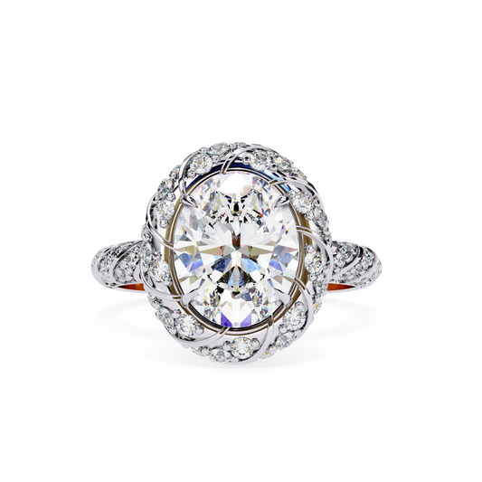 Oval Array – Lab Diamond Statement Band in 14K Gold