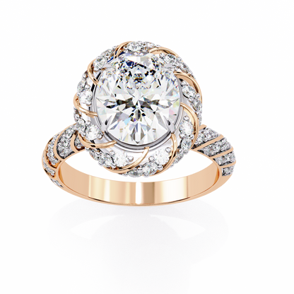 Oval Array – Lab Diamond Statement Band in 14K Gold