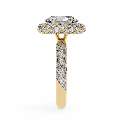 Oval Array – Lab Diamond Statement Band in 14K Gold