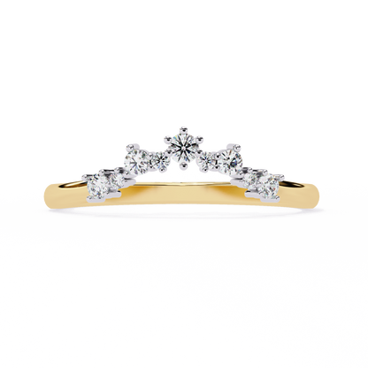 Luna Crest – Round Lab Diamond Arched Crown Ring