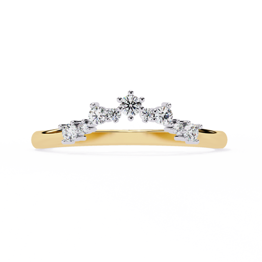 Luna Crest – Round Lab Diamond Arched Crown Ring