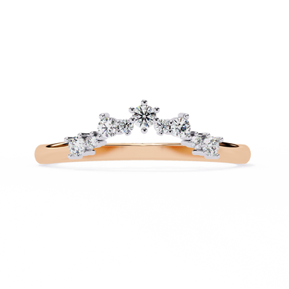 Luna Crest – Round Lab Diamond Arched Crown Ring