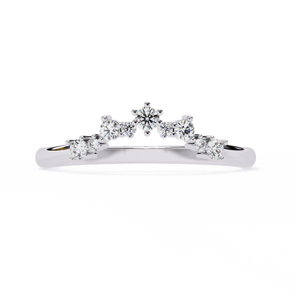 Luna Crest – Round Lab Diamond Arched Crown Ring